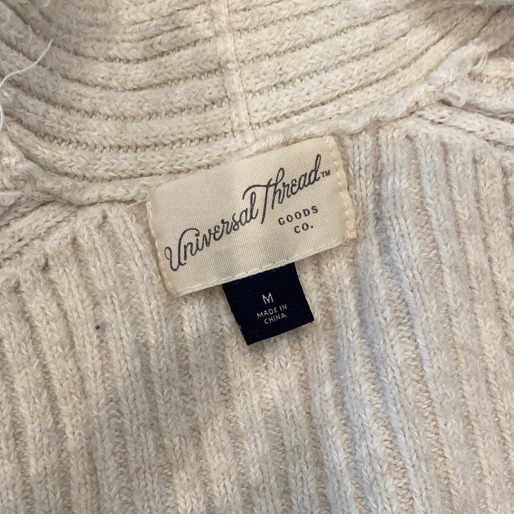 Universal Thread Cream Ribbed Cardigan - Picture 3 of 4